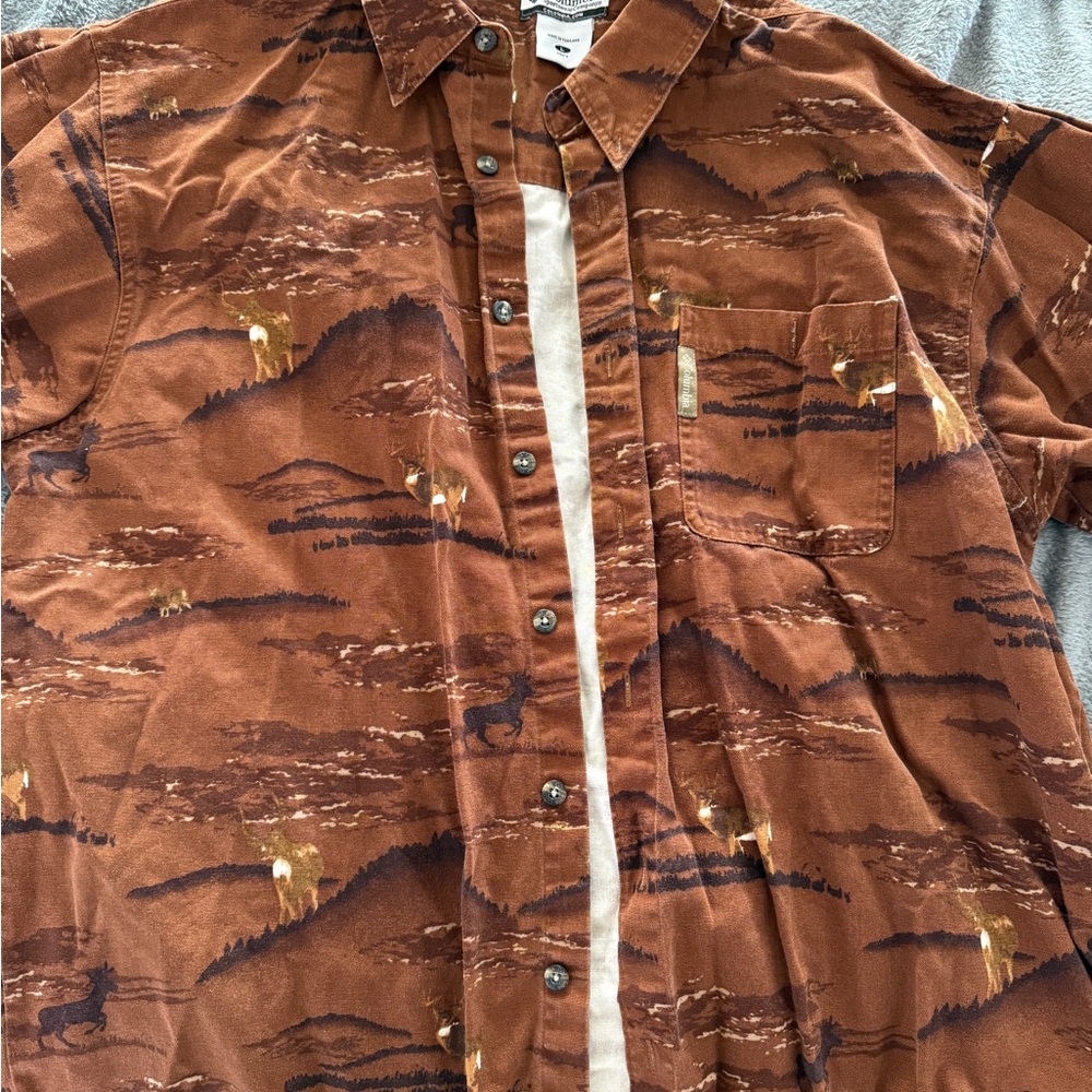 Vintage Columbia Men's Woods Patterned Shirt